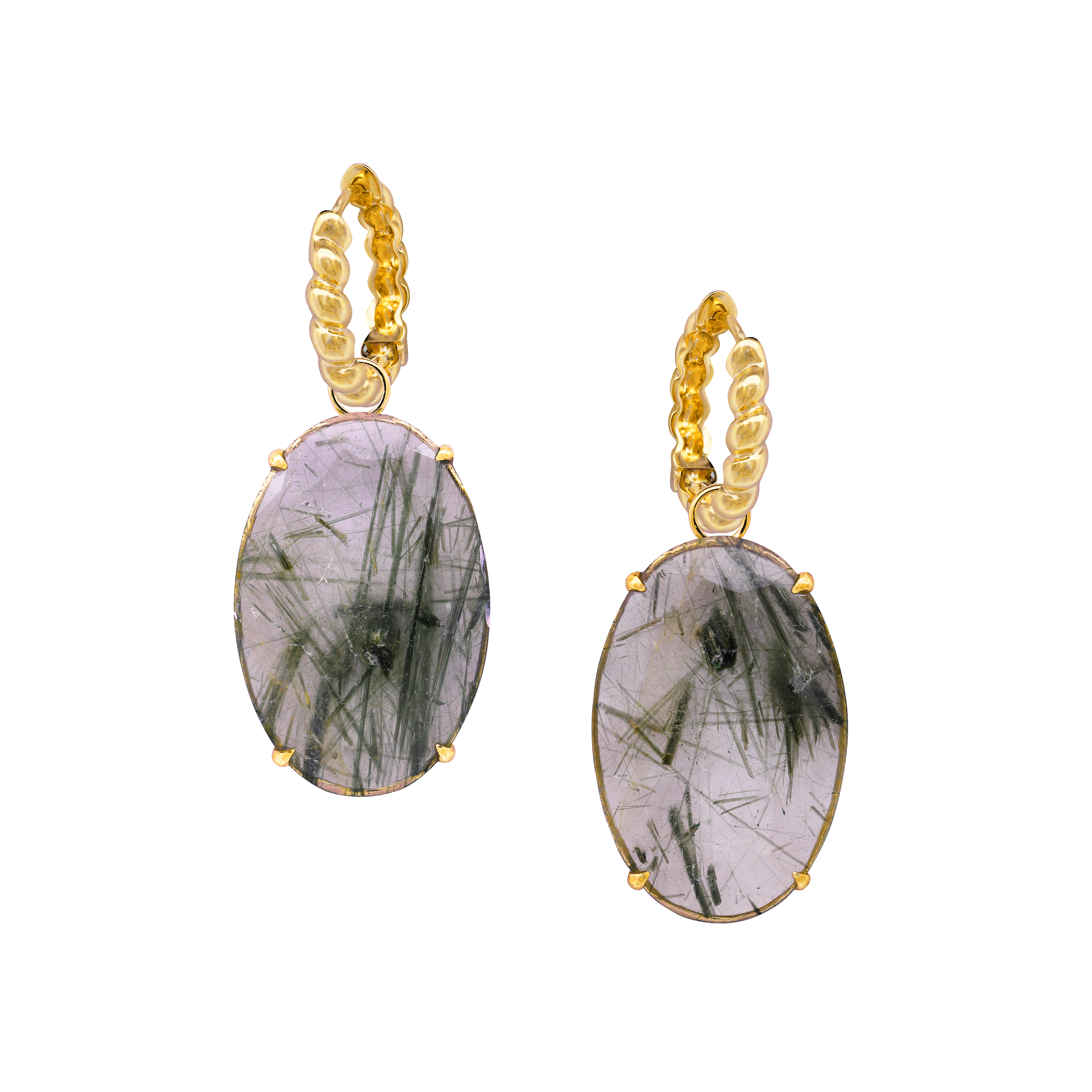 Bonna Green Rutilated Quartz Earrings
